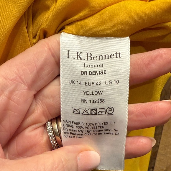 LK Bennett Sunny Yellow Midi Dress - Picture 4 of 5